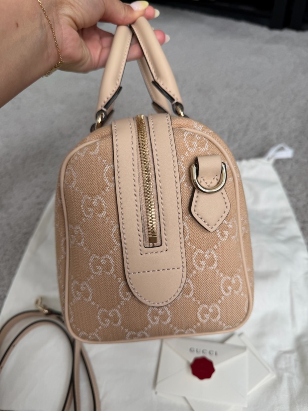 Gucci Ophidia Summer Denim Small Top Handle Bag! - Picture 3 of 7